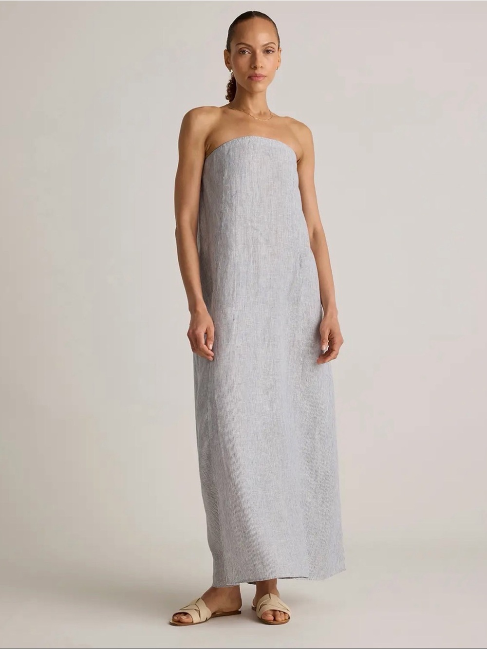 Quince Strapless Linen Dress